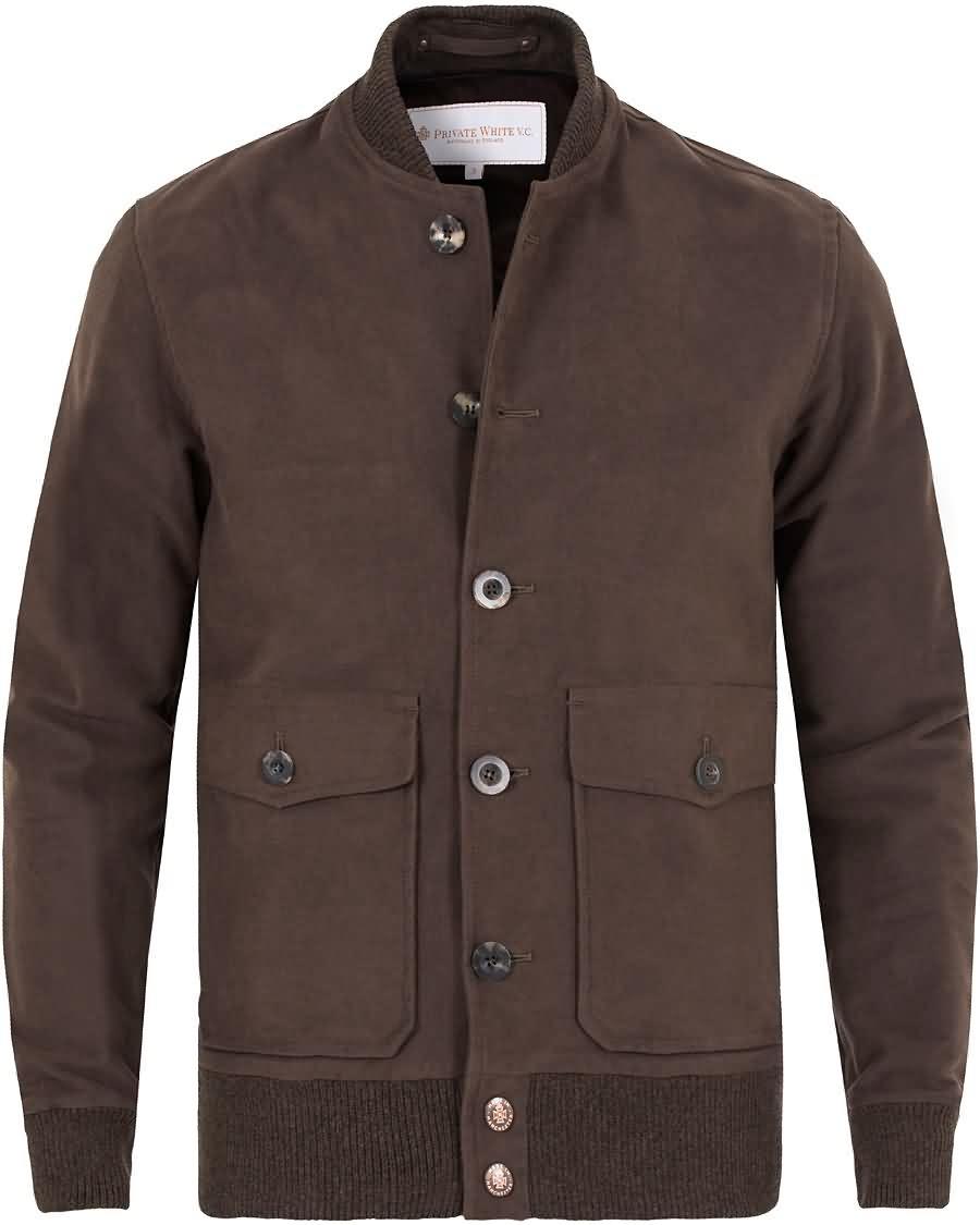 private white v.c. moleskin bomber chocolate Online zu2wh